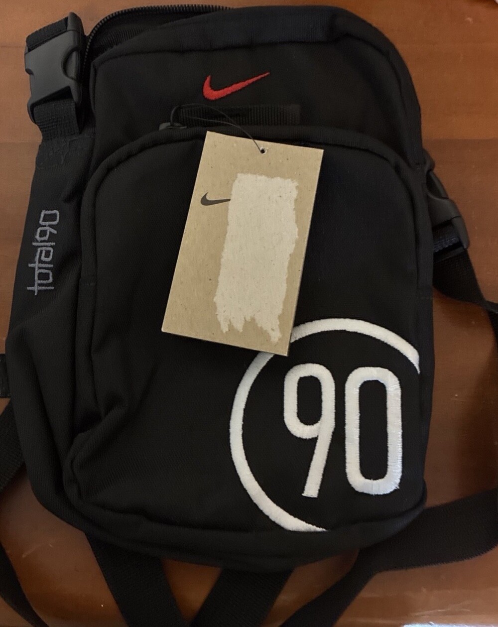 Nike Heritage Total 90 Futbol Soccer CrossBody Over Shoulder Sling Bag Black new